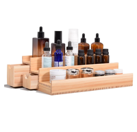 Présentoir en bois de pin à 3 niveaux pour parfums, support de rangement multifonctionnel en bois à plusieurs niveaux pour la maison