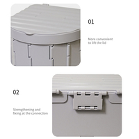 Organisateur de support de toilette portable écologique pliable pour camp extérieur et salle de bain pour produits de camping et de randonnée