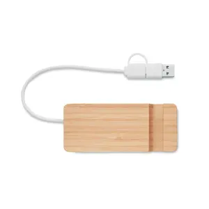 Hub USB HUBSTAND in bambù, gadget ecologici - Product Image 4