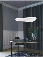 Lampes suspendues modernes nordiques en tissu à LED pour la décoration intérieure Lumière de luxe d'hôtel Maison Chambre à coucher Salon Lampes suspendues en soie