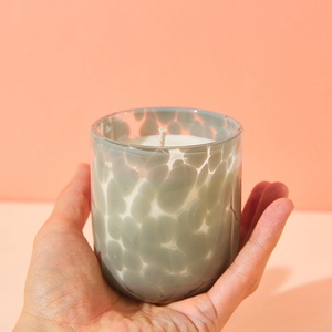 Portavelas Decorativo <span class=keywords><strong>de</strong></span> Vidrio Soplado <span class=keywords><strong>con</strong></span> Diseño <span class=keywords><strong>de</strong></span> Leopardo Rosa y Morado, para Velas Aromáticas, Decoración del Hogar - Product Image 6