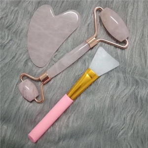 Ensemble de rouleau en Jade, outil pour le visage, avec brosse en silicone, <span class=keywords><strong>Anti</strong></span>-vieillissement pour le visage, avec boîte cadeau - Product Image 5