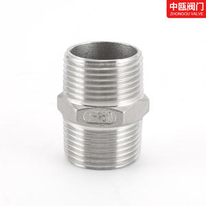 Conectores hexagonales de acero inoxidable 304 de doble extremo con rosca macho para adaptadores internos, suministro directo del fabricante - Product Image 4