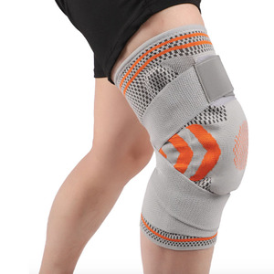 Logo personnalisé OEM Basketball Sports Tissage Genouillère de soutien élastique avec sangles - Product Image 3