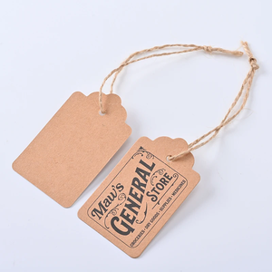 Eco-Friendly Custom Kraft Paper Hang <strong>Tag</strong> Brand Printed Hanging <strong>Labels</strong> for Shirts Bags Shoes - Product Image 1