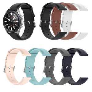 Bracelet de montre en cuir véritable 20 mm 22 mm, bracelet de remplacement classique pour montres intelligentes Samsung, pour Garmin Vivoactive 6 5 Forerunner245 - Product Image 6