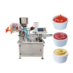 Ventas calientes 1oz 2oz Salsa Taza Llenadora Máquina <span class=keywords><strong>de</strong></span> sellado Ketchup Soja Sacue aceite Hummus Copa Llenadora Máquina <span class=keywords><strong>de</strong></span> embalaje - Product Image 2