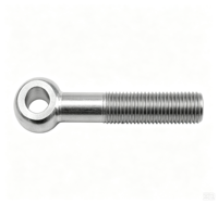 Boulon à œillet en acier inoxydable 304/316 finition brute, filetage M8, longueur 55 mm, DIN944, tête à joint lâche, boulon de levage à œillet pivotant
