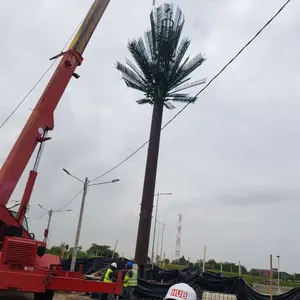 Tour de palmier camouflage de télécommunication à antenne Mobile monopode galvanisée