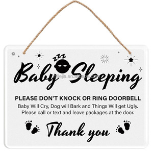 Panneau <span class=keywords><strong>de</strong></span> signalisation pour bébé endormi « Shhh » – Cadeau idéal pour les nouvelles mamans, les nourrissons et les enfants <span class=keywords><strong>de</strong></span> <span class=keywords><strong>maternelle</strong></span> - Product Image 5