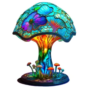 Colorful Resin Mushroom Lamp Luminous Decorative Lighting for Home Garden Design Utilizing Advanced Resin Technology