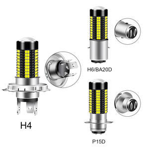 Faro Delantero para Motocicleta de 12V, H6 LED, Luz Alta y Baja H4, Bombilla Ba20d de 8W, P15D 126SMD, Blanco - Product Image 3