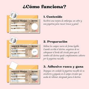 Tarjeta de <span class=keywords><strong>Regalo</strong></span> Sorpresa para <span class=keywords><strong>Viajes</strong></span>, Cheque de Viaje, Cupón de Viaje, <span class=keywords><strong>Regalo</strong></span> Romántico para Parejas para el Día de San Valentín, Tarjeta de Embarque Personalizable - Product Image 4