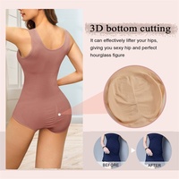 Vêtement sculptant une pièce sans couture pour femme, effet ventre plat et lifting des fesses, en Spandex/Nylon, ajusté et amincissant, avec tissu en Nylon