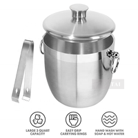 Refroidisseur pour vin et bière, seau à glace Portable avec couvercle et cuillère à glace, vente en gros