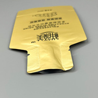 Petit MOQ Sachet en aluminium à trois côtés scellés pour gel énergétique, boisson, jus, gelée, sachet liquide en forme de bouteille découpée
