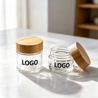 Tube à essai en verre borosilicate de 55 mm de diamètre avec couvercle en bambou et bouchon à vis, surface estampée à chaud, flacon de 30 ml pour stockage alimentaire, diffuseur de roseaux
