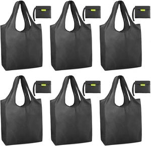 Wsy995 Reusable Folding Recycled <b>Foldable</b> 190T Polyester Shopping Bag - Product Image 5