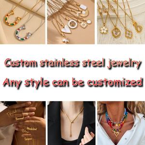 Jewelry Factory Wholesale Custom Big <b>Chain</b> <b>Dog</b> Bead Stainless Steel Necklace 18k Gold Plated Necklace for Men Women - Product Image 3