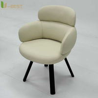 Fauteuil de salle à manger de luxe rembourré U-best, fauteuil design pour hôtel, mariage, restaurant, salon nordique, café