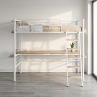 Ensemble de lit portable en acier, minimaliste et moderne, pour étudiants, hôtels, appartements, dortoirs, chambres, entrepôts