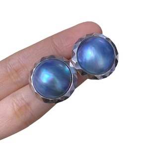 Colgante de Perla Mabe Azul Cielo Estrellado Mabei World, Engaste de Plata S925, Perla Cultivada Redonda de 18-19 mm, Estilo Clásico Unisex - Product Image 5