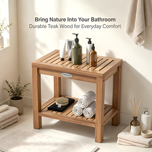 Tabouret <span class=keywords><strong>de</strong></span> douche <span class=keywords><strong>en</strong></span> <span class=keywords><strong>teck</strong></span>, <span class=keywords><strong>banc</strong></span> <span class=keywords><strong>de</strong></span> <span class=keywords><strong>salle</strong></span> <span class=keywords><strong>de</strong></span> <span class=keywords><strong>bain</strong></span> imperméable <span class=keywords><strong>pour</strong></span> adultes - Product Image 5