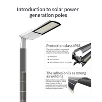 Lampe solaire pour poteau d'éclairage extérieur, étanche IP65, en alliage d'aluminium, LED, détecteur de mouvement, économe en énergie, faisceau à 360°, jardin