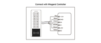 Lecteur de carte à clavier Wiegand en métal anti-vandalisme XK8-R, double fréquence 125KHz et 13.56MHz, prend en charge le contrôle du buzzer LED externe Wiegand