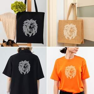 Strass thermocollants personnalisés en forme de lion pour vêtements, animaux, autocollants en cristal à transfert thermique - Product Image 3