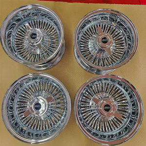 ล้อโครเมียมแบบลวด 13 นิ้ว 5x4.5/4.75/5 ก้าน ล้อแบบลวด 72/100 ตรง - Product Image 5