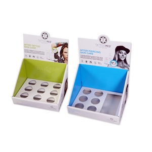 Custom Foldable Cardboard Display <b>Box</b> SRP Shelf Ready Packaging for Retail Counter Top Display Tear PDQ Storage Tray Foldable - Product Image 5