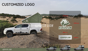 Khuyến mãi lớn: Lều cắm trại trên nóc xe bán tải, khung X, không gian rộng, dạng nêm, có mái che bằng nhôm dành cho GMC Hilux Ford - Product Image 6