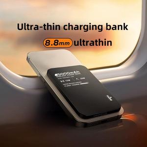 Power Bank Magnetico Personalizzabile Ultra-Sottile ad Alta Capacità 5000mAh/10000mAh in Lega di Alluminio, Caricatore Wireless 15W, Ricarica Rapida PD20W - Product Image 4
