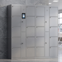 Casier électronique intelligent en acier assemblé avec serrure numérique à code-barres, service en libre-service automatisé, sécurisé, robuste, résistant à la rouille, certifié CE