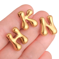 Grande Taille Ballon Alphabet Charmes En Acier Inoxydable A-Z Lettre Initiale Perles Pendentifs DIY Bracelets Colliers pour la Fabrication de Bijoux