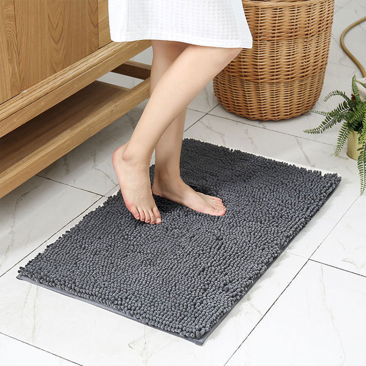 Нескользящий роскошный Впитывающий Коврик из микрофибры для ванной комнаты, напольный синельный коврик для ванной