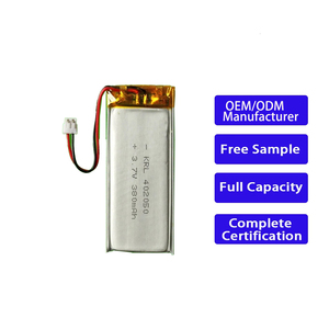 KRL <span class=keywords><strong>3</strong></span>.7V 402050 380mAh 可充电锂聚合物电池 500 次循环，适用于无线设备和可穿戴健身追踪器 - Product Image 1