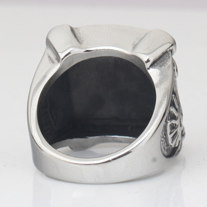 Men's Freemason Logo Stainless Steel <b>Ring</b> 21MM Vintage <b>Cross</b> Design Gift Jewelry - Product Image 3