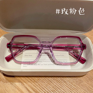 แว่นตาเรซิ่นทรงเหลี่ยมเปลี่ยนสี ป้องกันแสงสีฟ้า สำหรับผู้หญิง ลายเสือดาว สไตล์พังก์เรโทร แบรนด์ Little Red Book <span class=keywords><strong>MIU</strong></span> - Product Image 6