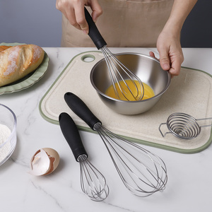 Lot de 3 fouets en acier inoxydable, écologiques, compatibles <span class=keywords><strong>lave</strong></span>-<span class=keywords><strong>vaisselle</strong></span>, 9, 11 et 12 pouces, pour battre les œufs, mélanger, fouetter et remuer - Product Image 3