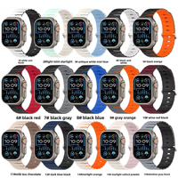 Correa de Reloj de Silicona al por Mayor para Apple Watch Ultra 49mm SE44mm Series 10/11 46mm, Correa Deportiva Magnética de Doble Color