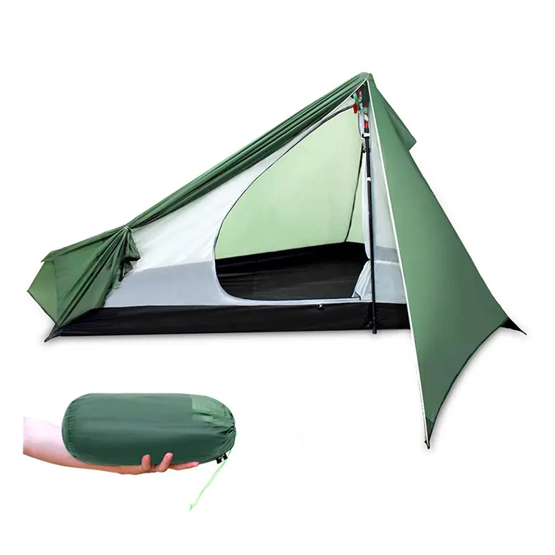 Туристическая палатка, сверхлегкая водонепроницаемая палатка для отдыха на открытом воздухе и походов, 1 человек