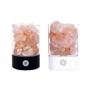 natural negative ion salt block with changing Light Dimmer Adjustable Lightness creative gift bedroom Himalayan salt lamp