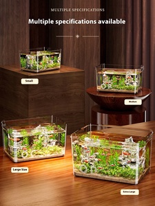 Piccolo <span class=keywords><strong>acquario</strong></span> domestico moderno nuovo <span class=keywords><strong>acquario</strong></span> quadrato pesce rosso allevamento di <span class=keywords><strong>tartarughe</strong></span> ecologiche nuovo piccolo accessorio <span class=keywords><strong>per</strong></span> <span class=keywords><strong>acquario</strong></span> da tavolo - Product Image 5