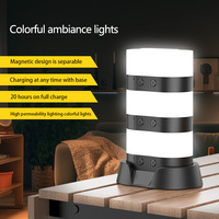 Lampe de table RGB à intensité variable avec télécommande et contrôle tactile - Veilleuse alimentée par USB pour la chambre à coucher, la salle de jeux - Cadeau idéal