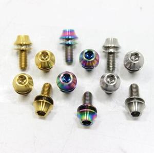 Bu lông Titan M7 <span class=keywords><strong>x</strong></span> 32mm TC4 cấp 5 dành cho mâm xe BBS HRE SSR BC <span class=keywords><strong>WORK</strong></span> OZ <span class=keywords><strong>Rays</strong></span>, kiểu lục giác ba cạnh, mâm ba mảnh, vít/ốc titan rèn - Product Image 1