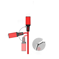 Câble de charge rapide 3-en-1 en nylon tressé 3.0 Micro-USB 8 broches Type C, plusieurs tailles disponibles pour une charge rapide et pratique