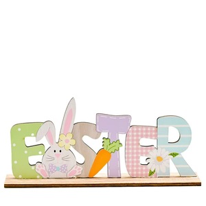 Wholesale Wooden <strong>Easter</strong> Bunny and Gnome Ornaments for Home and Party Decor for Desktop Decoration Packaged in Bag - Product Image 3