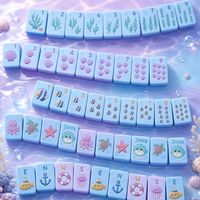 Jeu de Mahjong flottant pour l'eau, tuiles imprimées avec motifs de boissons estivales, jeu en EVA pour piscine et fête sur la plage